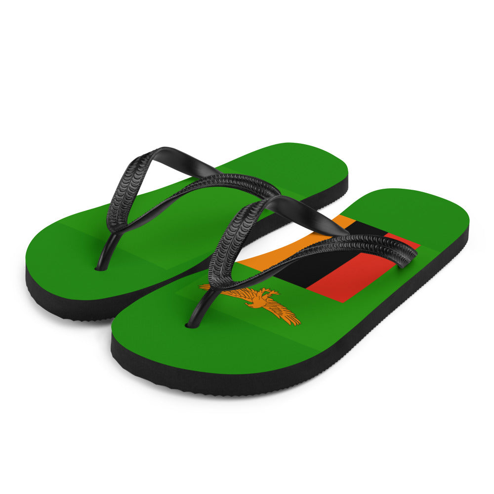 National Flag Flip Flops - Collection 6 Zambia flip-flops-m