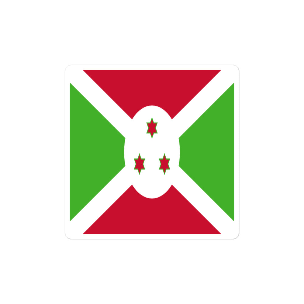 National Flag Stickers - Collection 1 Burundi sticker-4x4