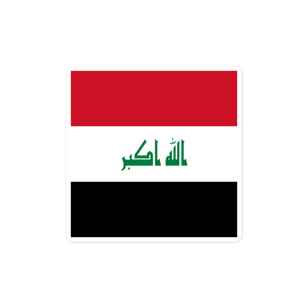 National Flag Stickers - Collection 4 Iraq sticker-4x4