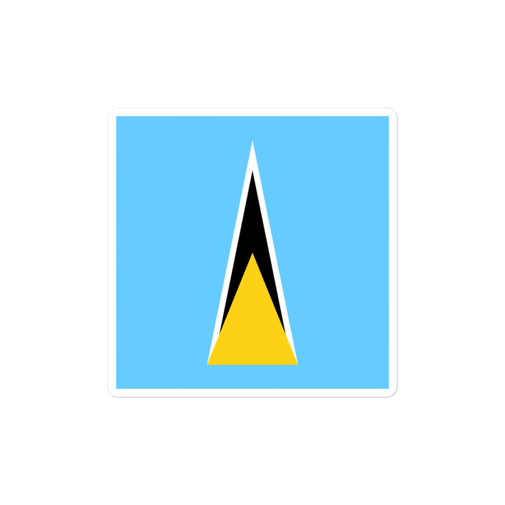 National Flag Stickers - Collection 5 St. Lucia sticker-4x4