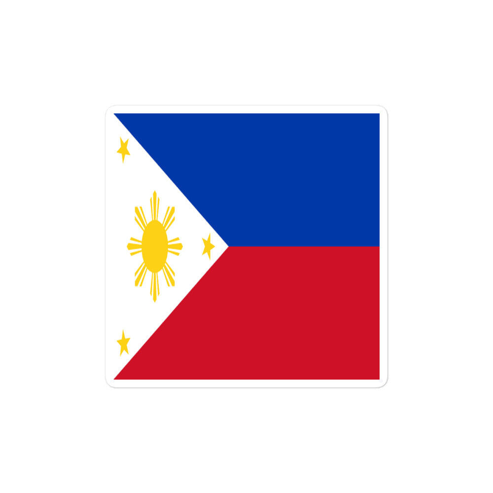 National Flag Stickers - Collection 7 Philippines sticker-4x4
