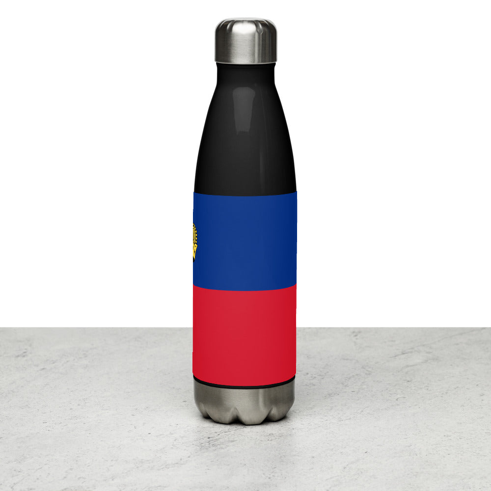 National Flag Water Bottles - Collection 2 Liechtenstein water-bottle-black