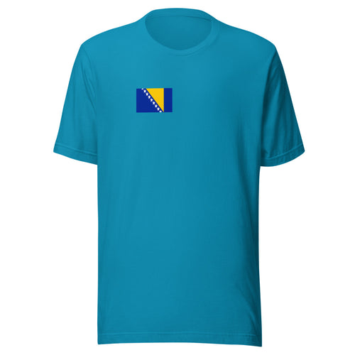 National Flag Shirts - Collection 3 Bosnia and Herzegovina / S / Aqua