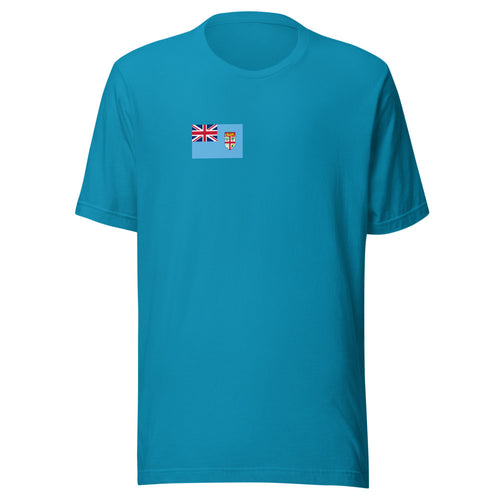 National Flag Shirts - Collection 11 Fiji / S / Aqua