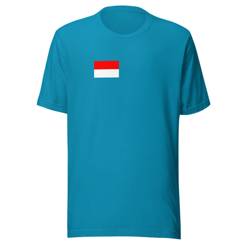 National Flag Shirts - Collection 15 Indonesia / S / Aqua