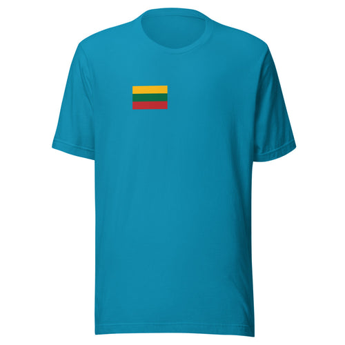 National Flag Shirts - Collection 21 Lithuania / S / Aqua