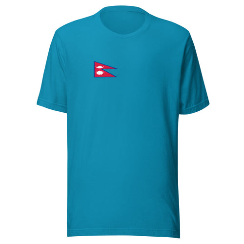 National Flag Shirts - Collection 26 Nepal / S / Aqua