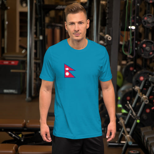 National Flag Shirts - Collection 26 Nepal / S / Aqua