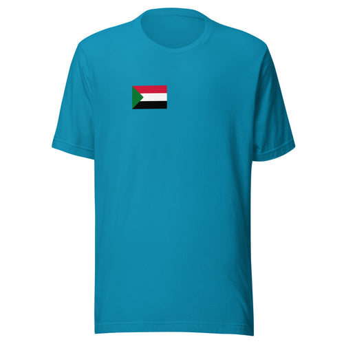 National Flag Shirts - Collection 31 Sudan / S / Aqua