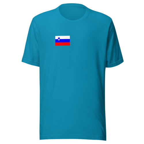 National Flag Shirts - Collection 31 Slovenia / S / Aqua
