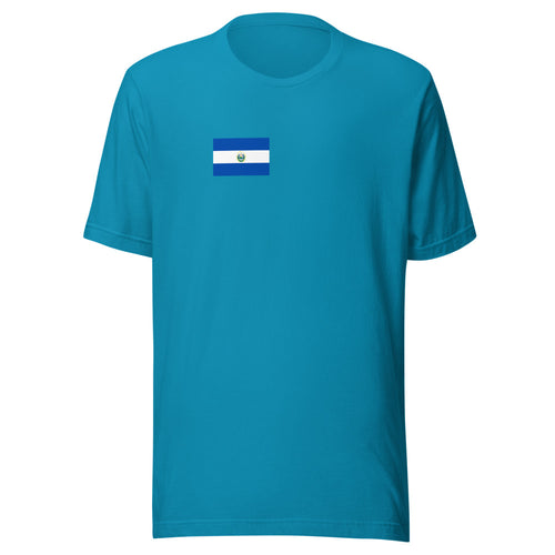 National Flag Shirts - Collection 33 El Salvador / S / Aqua