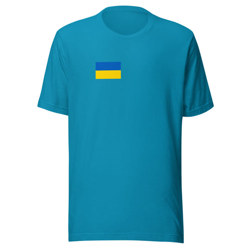 National Flag Shirts - Collection 36 Ukraine / S / Aqua
