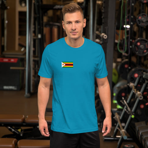 National Flag Shirts - Collection 39 Zimbabwe / S / Aqua
