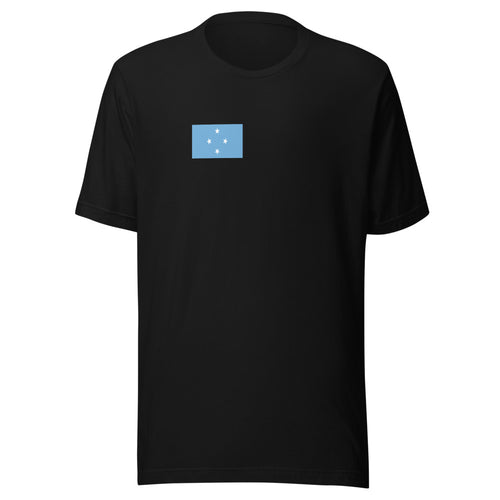 National Flag Shirts - Collection 12 Micronesia / S / Black