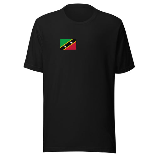 National Flag Shirts - Collection 18 Saint Kitts and Nevis / S / Black