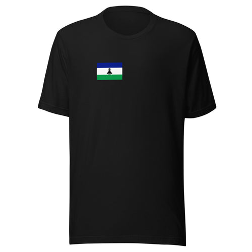National Flag Shirts - Collection 21 Lesotho / S / Black