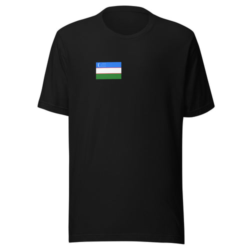 National Flag Shirts - Collection 37 Uzbekistan / S / Black