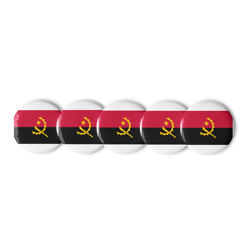 National Flag Buttons - Collection 1 Angola / 2.25 / White