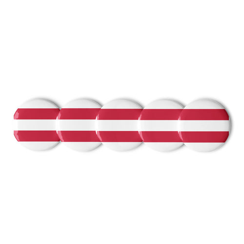 National Flag Buttons - Collection 1 Austria / 2.25 / White