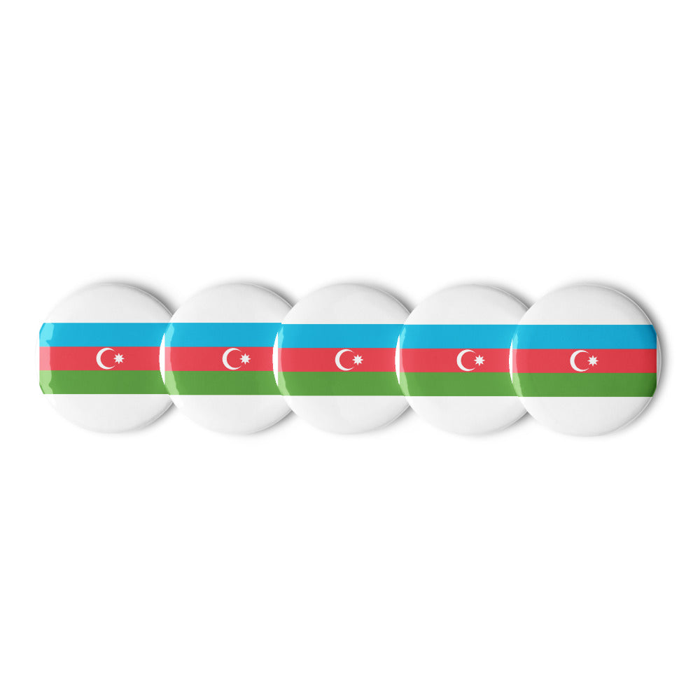 National Flag Buttons - Collection 1 Azerbaijan button-225