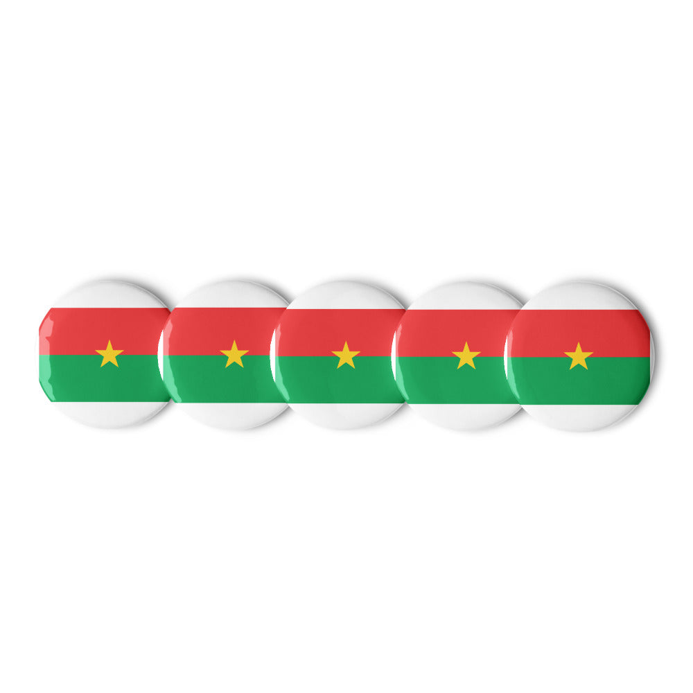 National Flag Buttons - Collection 1 Burkina Faso button-225