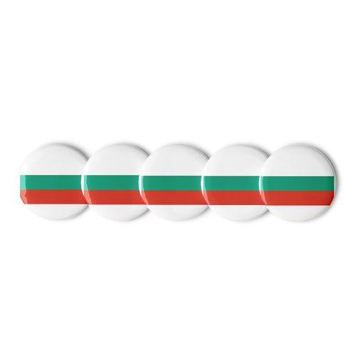 National Flag Buttons - Collection 1 Bulgaria / 2.25 / White