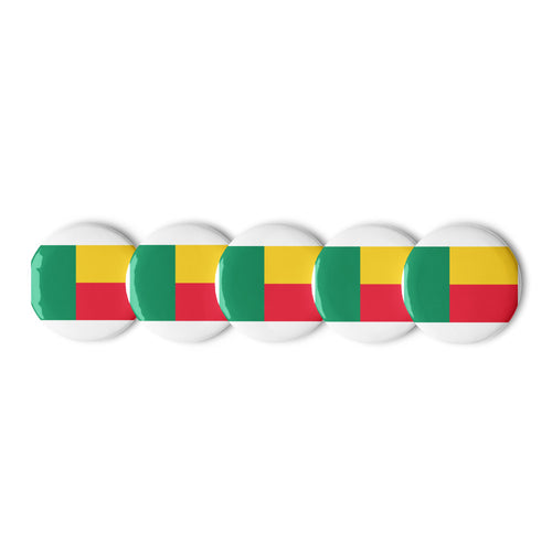 National Flag Buttons - Collection 1 Benin / 2.25 / White