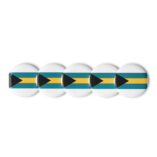 National Flag Buttons - Collection 1 Bahamas / 2.25 / White