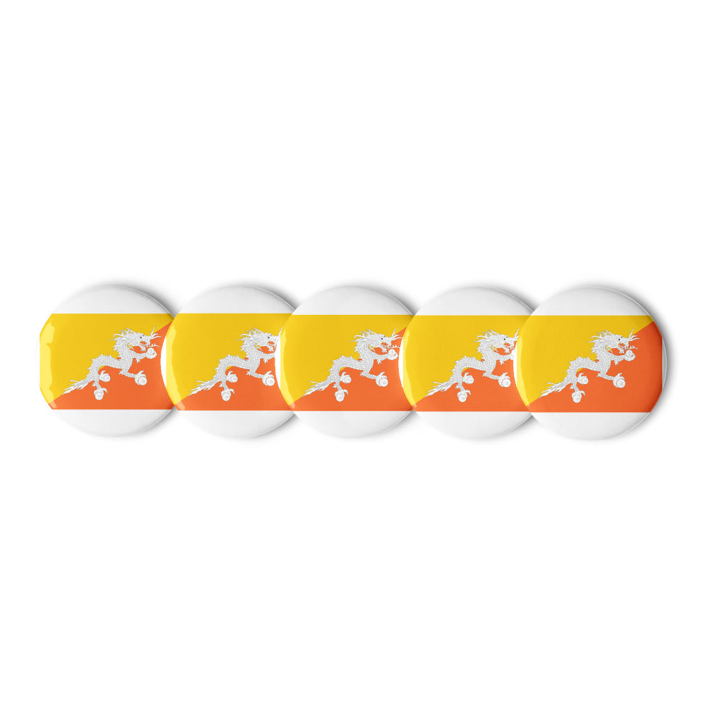 National Flag Buttons - Collection 1 Bhutan button-225