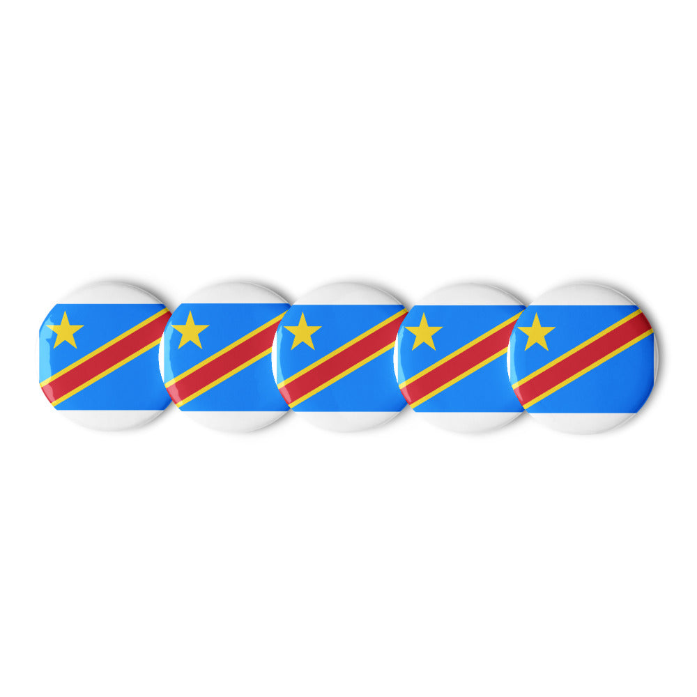 National Flag Buttons - Collection 1 Democratic Republic of the Congo button-225