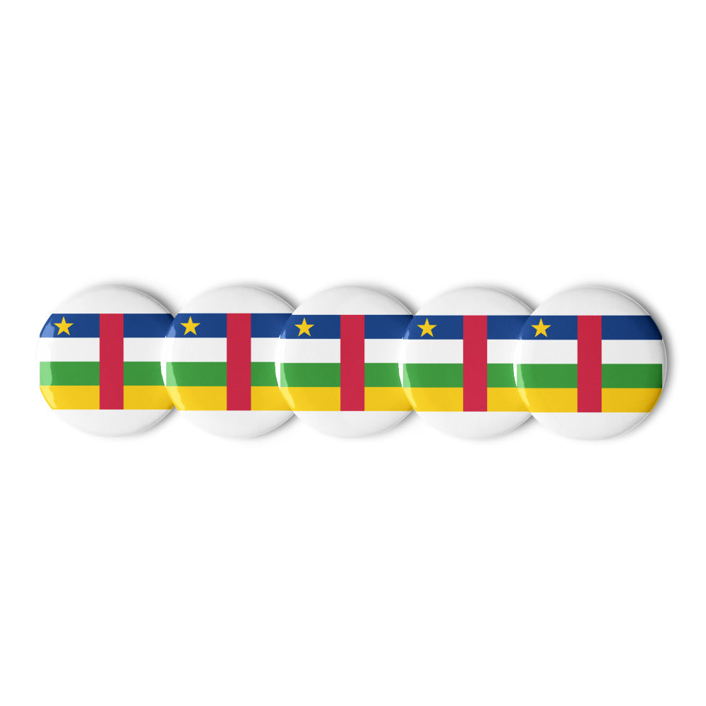 National Flag Buttons - Collection 1 Central African Republic button-225