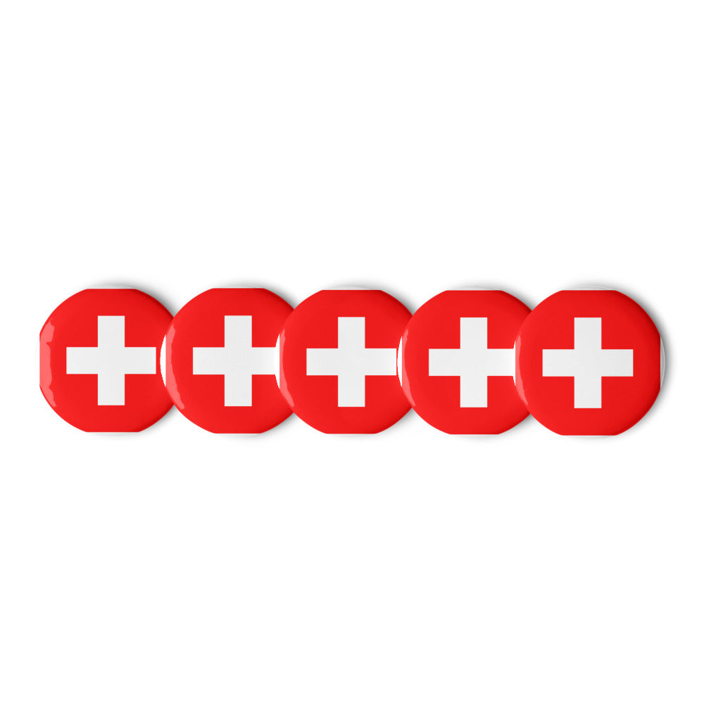 National Flag Buttons - Collection 1 Switzerland button-225