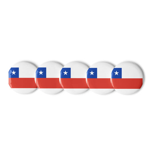 National Flag Buttons - Collection 1 Chile / 2.25 / White