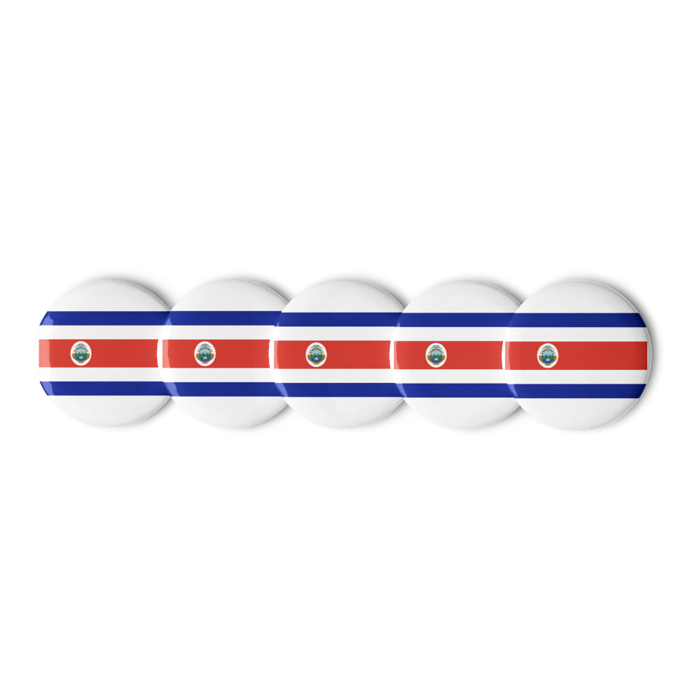 National Flag Buttons - Collection 1 Costa Rica button-225
