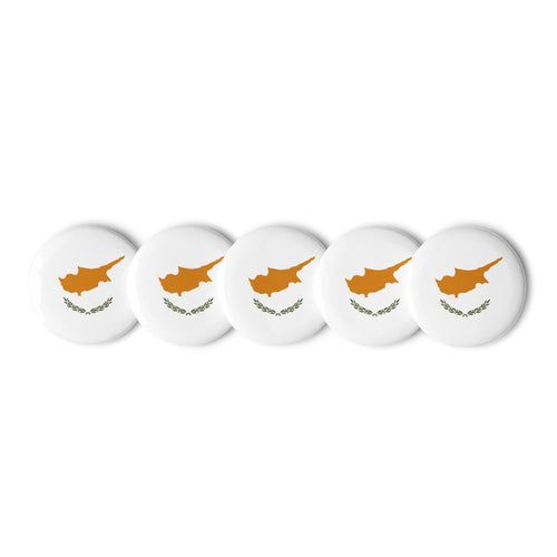 National Flag Buttons - Collection 1 Cyprus / 2.25 / White