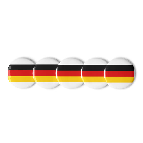 National Flag Buttons - Collection 1 Germany / 2.25 / White