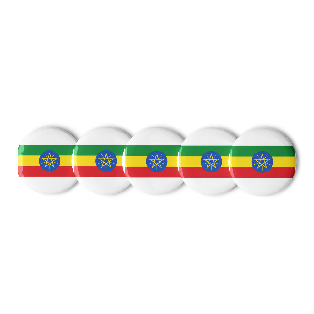 National Flag Buttons - Collection 1 Ethiopia button-225