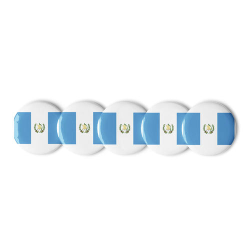 National Flag Buttons - Collection 1 Guatemala / 2.25 / White