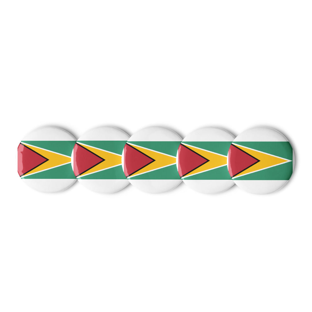 National Flag Buttons - Collection 1 Guyana button-225