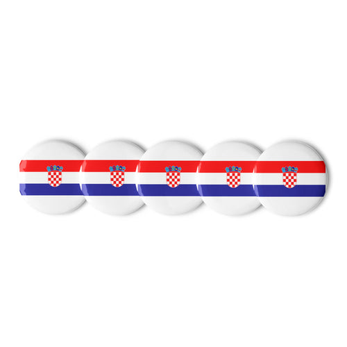 National Flag Buttons - Collection 1 Croatia / 2.25 / White