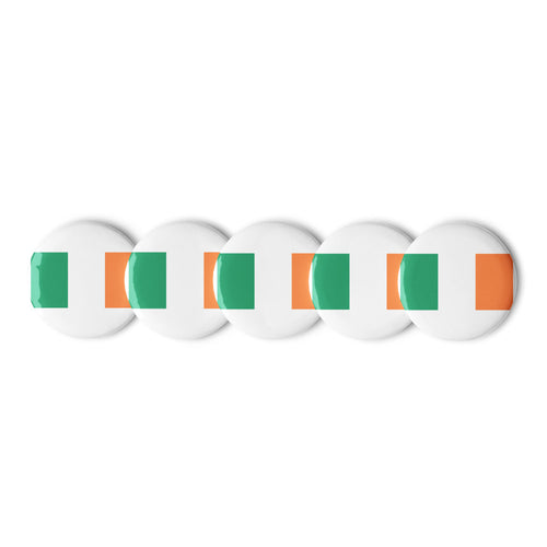 National Flag Buttons - Collection 1 Ireland / 2.25 / White