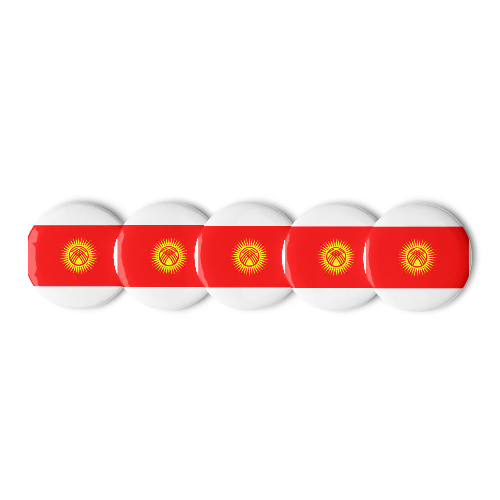 National Flag Buttons - Collection 1 Kyrgyzstan button-225