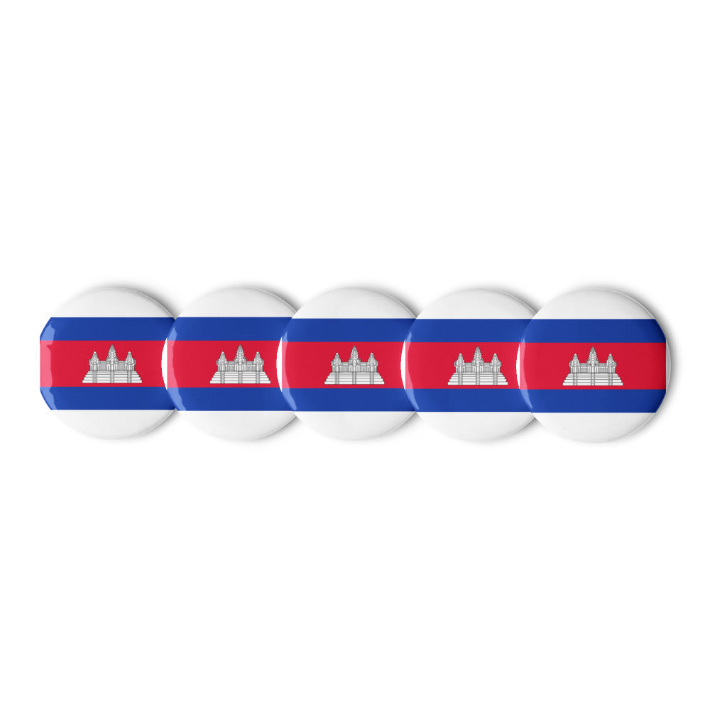 National Flag Buttons - Collection 1 Cambodia button-225