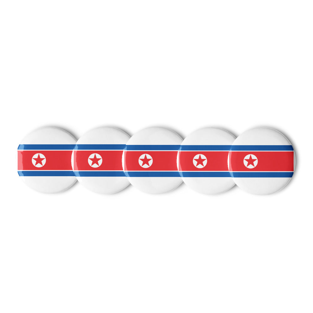 National Flag Buttons - Collection 1 North Korea button-225