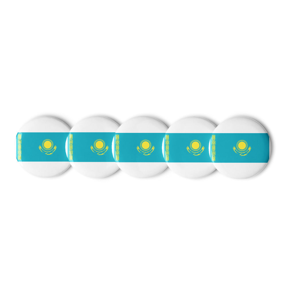 National Flag Buttons - Collection 1 Kazakhstan button-225