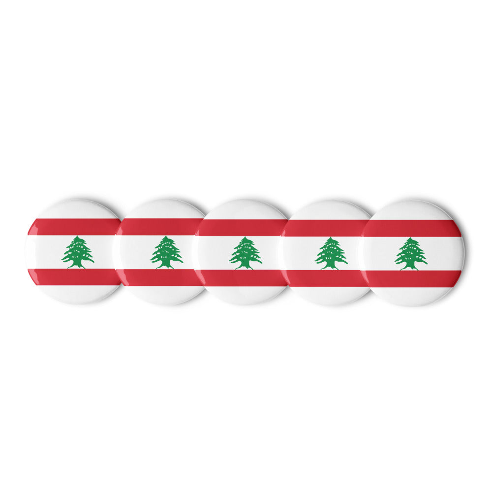 National Flag Buttons - Collection 1 Lebanon button-225