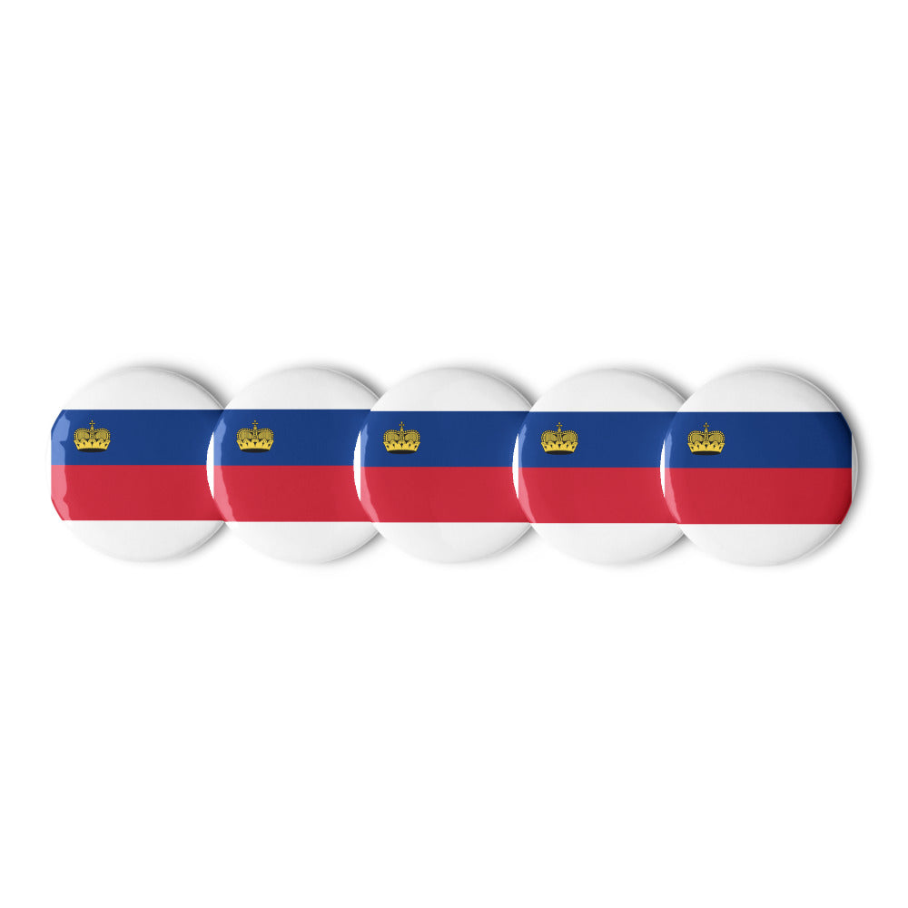 National Flag Buttons - Collection 1 Liechtenstein button-225