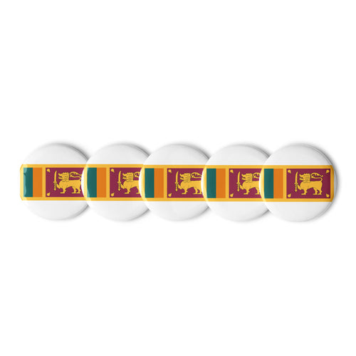 National Flag Buttons - Collection 2 Sri Lanka / 2.25 / White