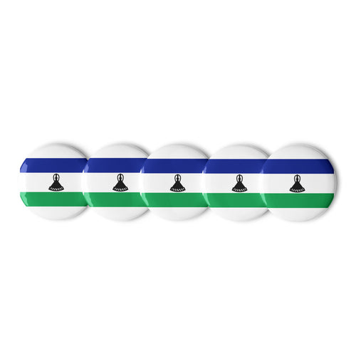 National Flag Buttons - Collection 2 Lesotho / 2.25 / White
