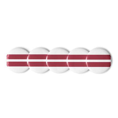 National Flag Buttons - Collection 2 Latvia / 2.25 / White